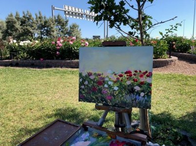 Painting in the garden